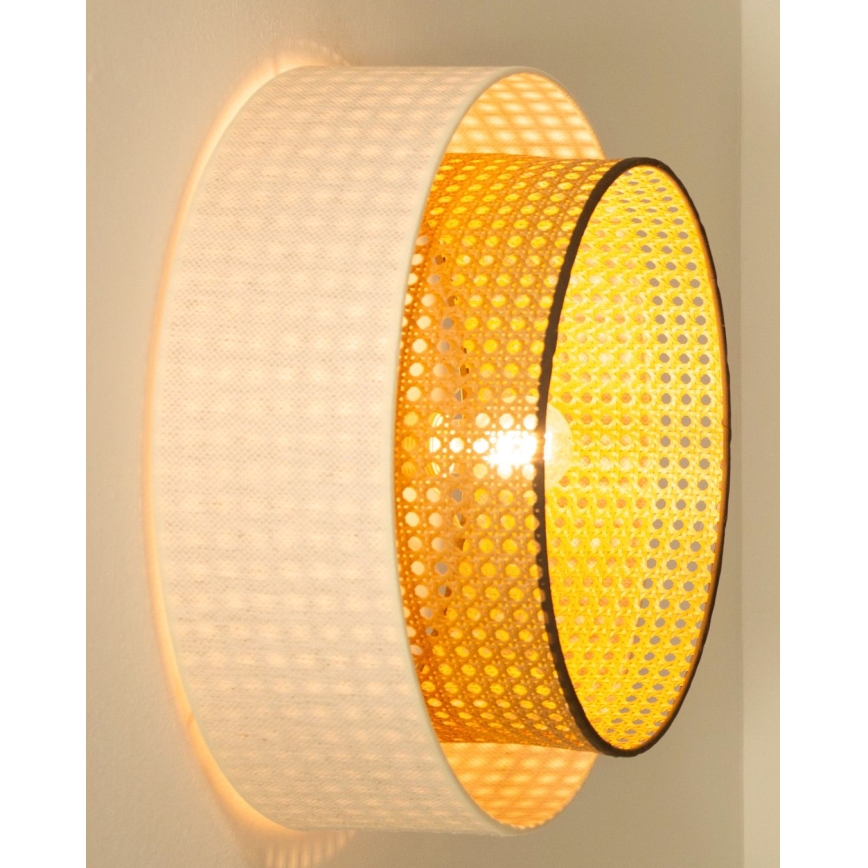 Stropné svietidlo NATIA 1xE27/60W/230V priemer 45 cm biela/hnedá