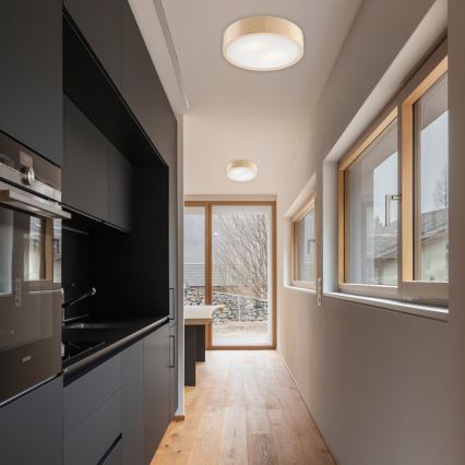 Stropné svietidlo NATURAL 2xE27/60W/230V pr. 37,5 cm borovica