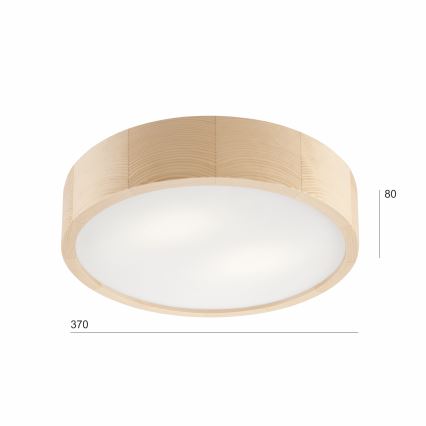 Stropné svietidlo NATURAL 2xE27/60W/230V ø 37 cm borovica - FSC certifikované