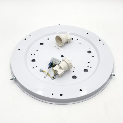 Stropné svietidlo NATURAL 3xE27/15W/230V pr. 37,5 cm borovica/biela