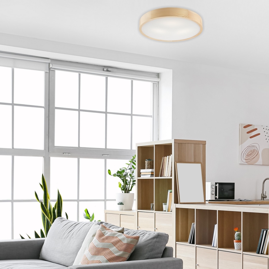 Stropné svietidlo NATURAL 3xE27/60W/230V ø 47 cm borovica - FSC certifikované