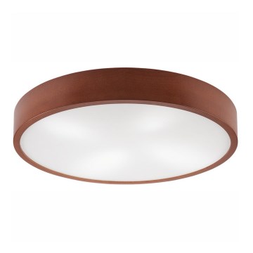 Stropné svietidlo NATURAL 4xE27/60W/230V ø 57,5 cm borovica/hnedá