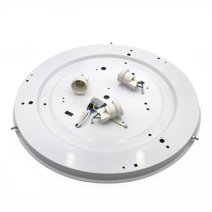 Stropné svietidlo NATURAL 5xE27/15W/230V pr. 47,5 cm borovica/biela