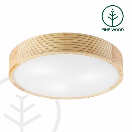 Stropné svietidlo NATURAL MODERN 3xE27/15W/230V priemer 47,5 cm borovica