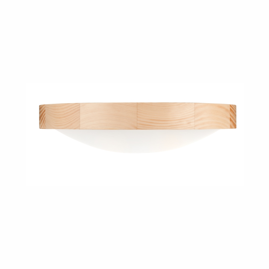 Stropné svietidlo NATURAL SLIM 2xE27/60W/230V ø 37 cm borovica