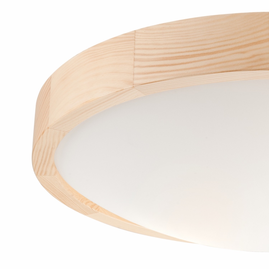 Stropné svietidlo NATURAL SLIM 2xE27/60W/230V ø 37 cm borovica