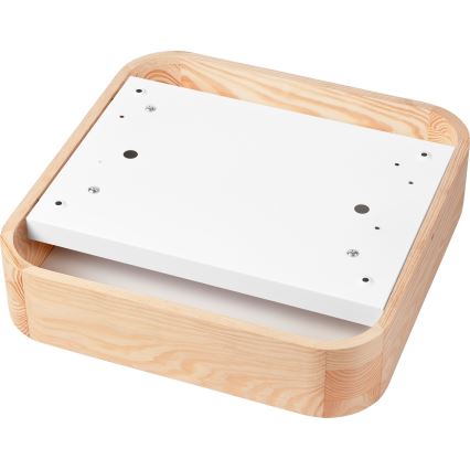 Stropné svietidlo NATURAL SQUARE 2xE27/15W/230V 35x35 cm borovica
