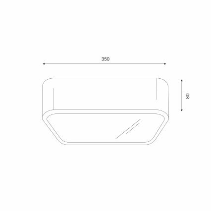 Stropné svietidlo NATURAL SQUARE 2xE27/15W/230V 35x35 cm borovica