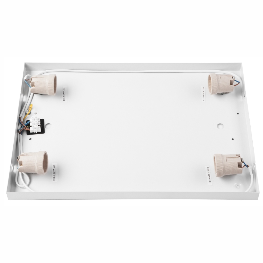 Stropné svietidlo NATURAL SQUARE 4xE27/15W/230V 45x45 cm borovica