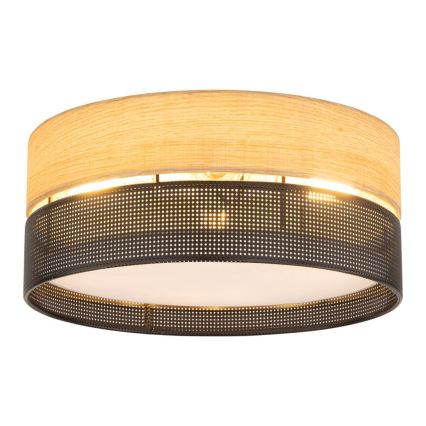 Stropné svietidlo NICOL 4xE27/15W/230V priemer 50 cm dyha/čierna