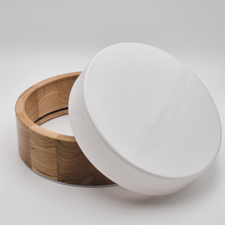 Kúpeľňové stropné svietidlo OAK 2xE27/15W/230V IP54 dub, priemer 27 cm