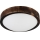 Stropné svietidlo OAK SLIM 1xE27/15W/230V pr. 27 cm dub/tmavohnedé