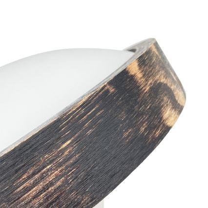 Stropné svietidlo OAK SLIM 1xE27/15W/230V pr. 27 cm dub/tmavohnedé