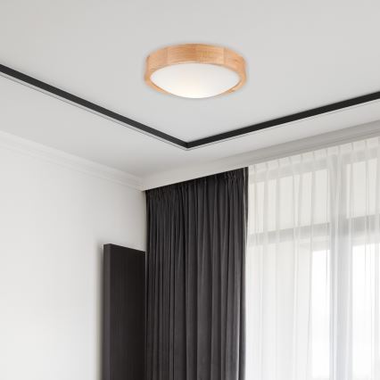 Stropné svietidlo OAK SLIM 1xE27/60W/230V dub ? 27 cm