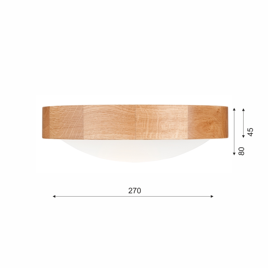Stropné svietidlo OAK SLIM 1xE27/60W/230V dub ? 27 cm