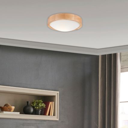 Stropné svietidlo OAK SLIM 1xE27/60W/230V dub ? 27 cm