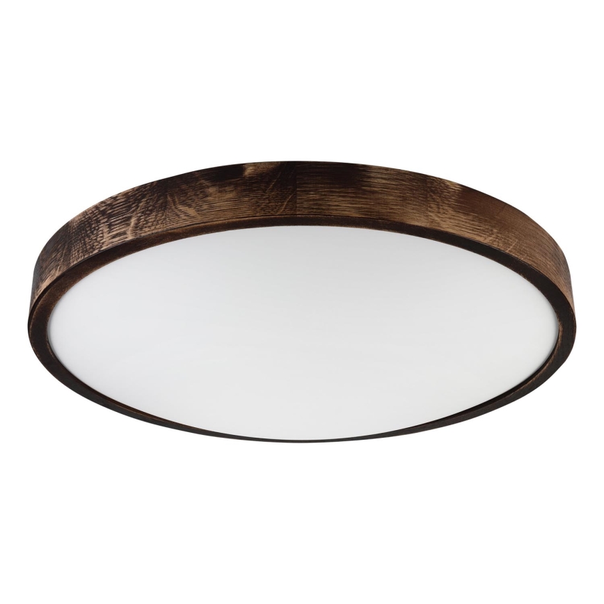 Stropné svietidlo OAK SLIM 3xE27/15W/230V pr. 47 cm dub/tmavohnedé