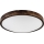 Stropné svietidlo OAK SLIM 3xE27/15W/230V pr. 47 cm dub/tmavohnedé