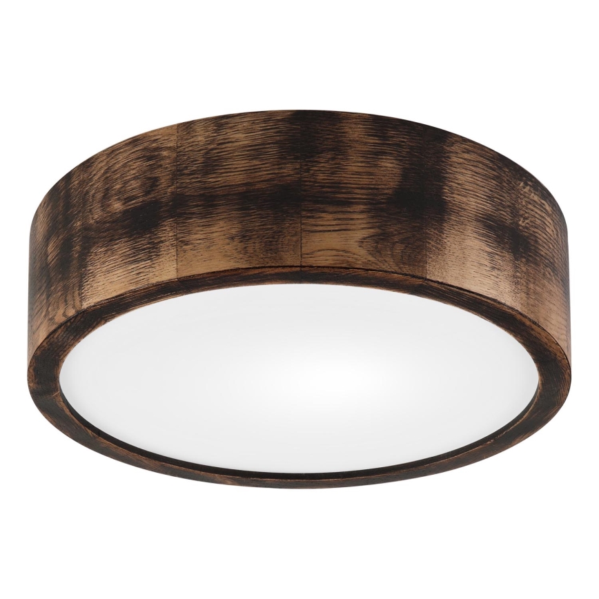 Stropné svietidlo OAK SMOKY 1xE27/15W/230V ø 27,5 cm dub/tmavohnedá