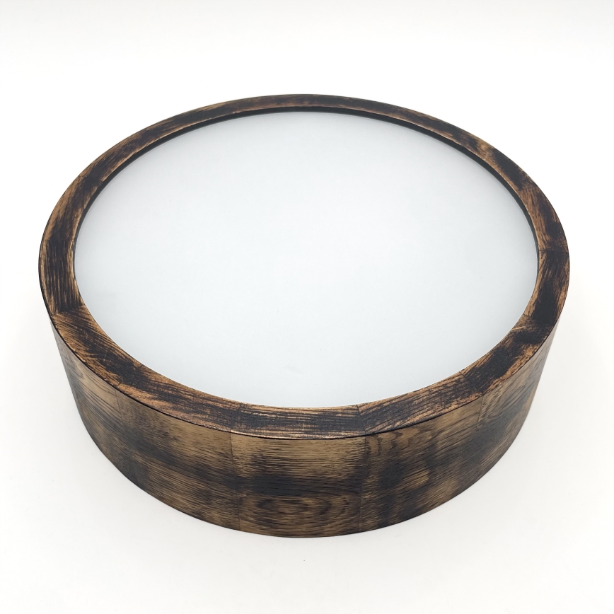 Stropné svietidlo OAK SMOKY 1xE27/15W/230V ø 27,5 cm dub/tmavohnedá
