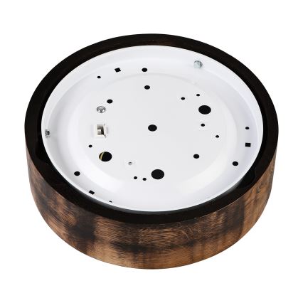 Stropné svietidlo OAK SMOKY 1xE27/15W/230V ø 27,5 cm dub/tmavohnedá