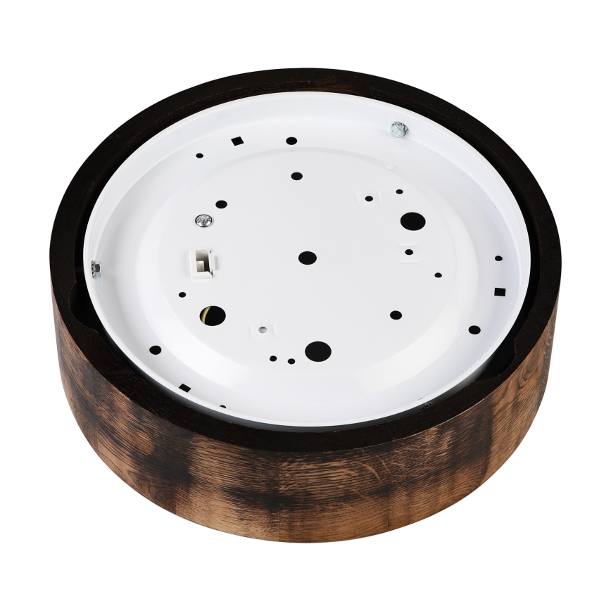 Stropné svietidlo OAK SMOKY 1xE27/15W/230V ø 27,5 cm dub/tmavohnedá
