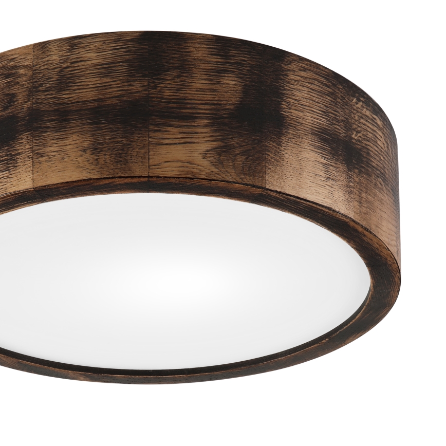 Stropné svietidlo OAK SMOKY 1xE27/15W/230V ø 27,5 cm dub/tmavohnedá