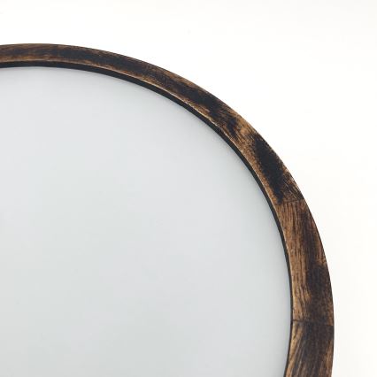 Stropné svietidlo OAK SMOKY 1xE27/15W/230V ø 27,5 cm dub/tmavohnedá