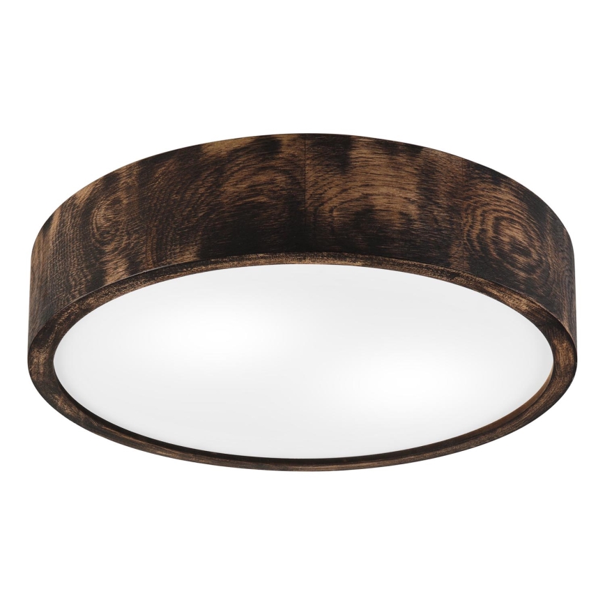 Stropné svietidlo OAK SMOKY 2xE27/15W/230V ø 37,5 cm dub/tmavohnedá