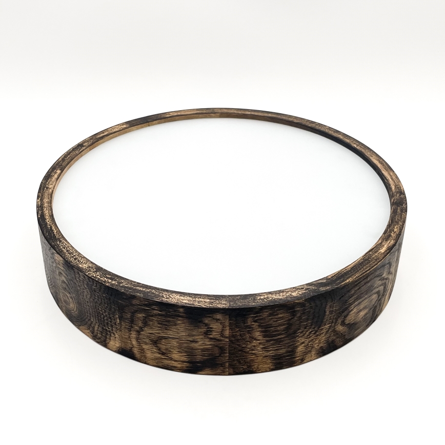 Stropné svietidlo OAK SMOKY 2xE27/15W/230V ø 37,5 cm dub/tmavohnedá