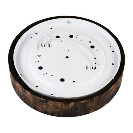 Stropné svietidlo OAK SMOKY 2xE27/15W/230V ø 37,5 cm dub/tmavohnedá