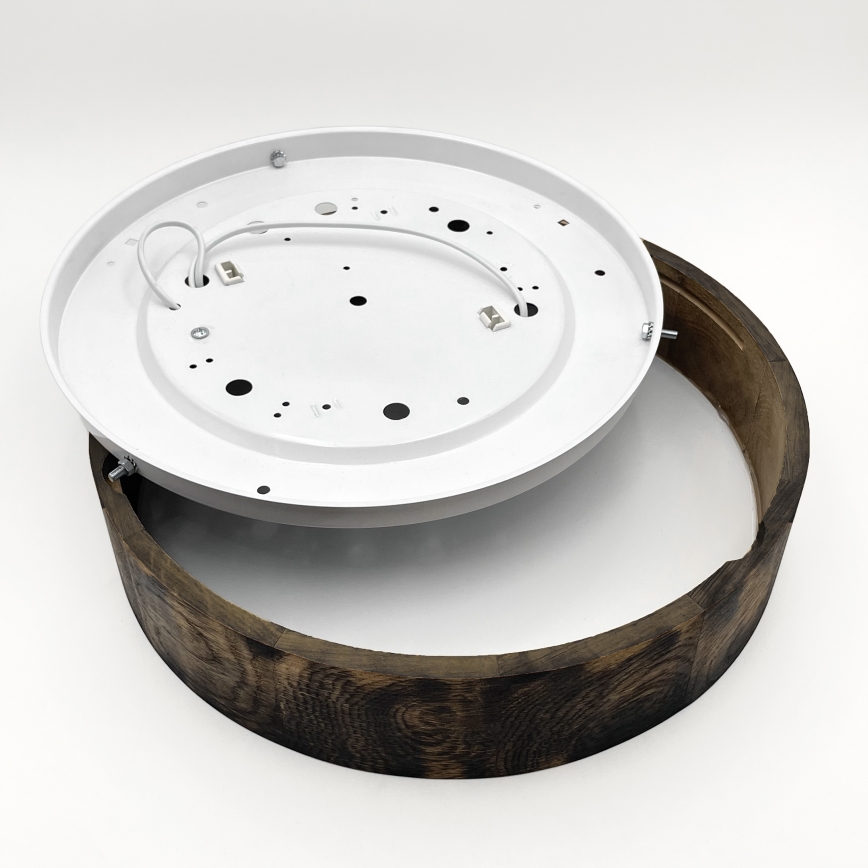 Stropné svietidlo OAK SMOKY 2xE27/15W/230V ø 37,5 cm dub/tmavohnedá