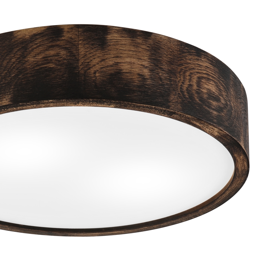 Stropné svietidlo OAK SMOKY 2xE27/15W/230V ø 37,5 cm dub/tmavohnedá