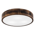 Stropné svietidlo OAK SMOKY 3xE27/15W/230V ø 47,5 cm dub/tmavohnedá