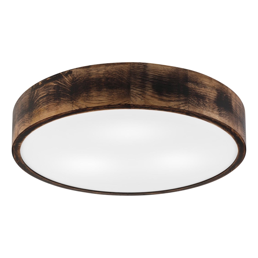 Stropné svietidlo OAK SMOKY 3xE27/15W/230V ø 47,5 cm dub/tmavohnedá