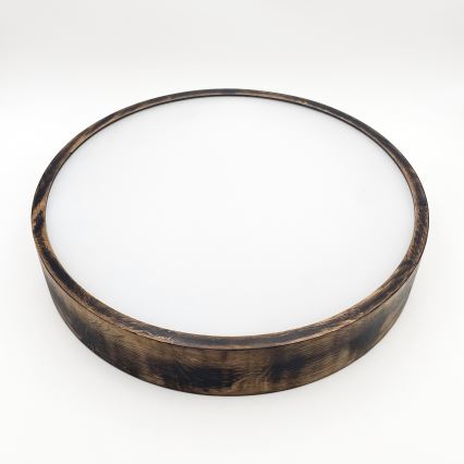 Stropné svietidlo OAK SMOKY 3xE27/15W/230V ø 47,5 cm dub/tmavohnedá