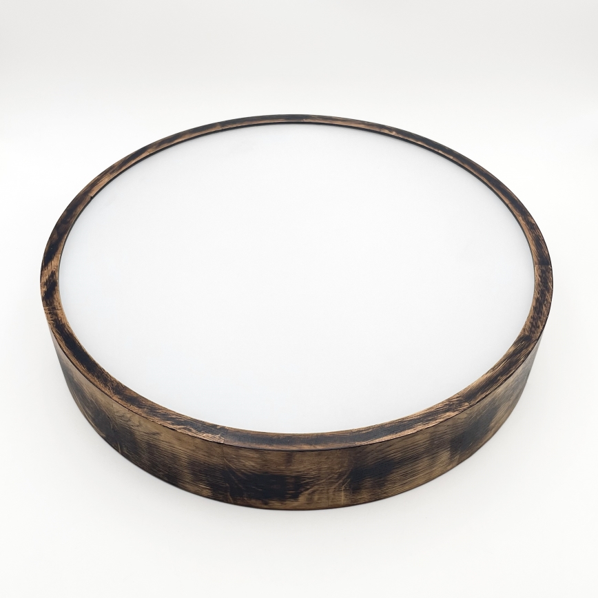 Stropné svietidlo OAK SMOKY 3xE27/15W/230V ø 47,5 cm dub/tmavohnedá