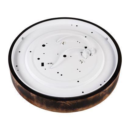 Stropné svietidlo OAK SMOKY 3xE27/15W/230V ø 47,5 cm dub/tmavohnedá