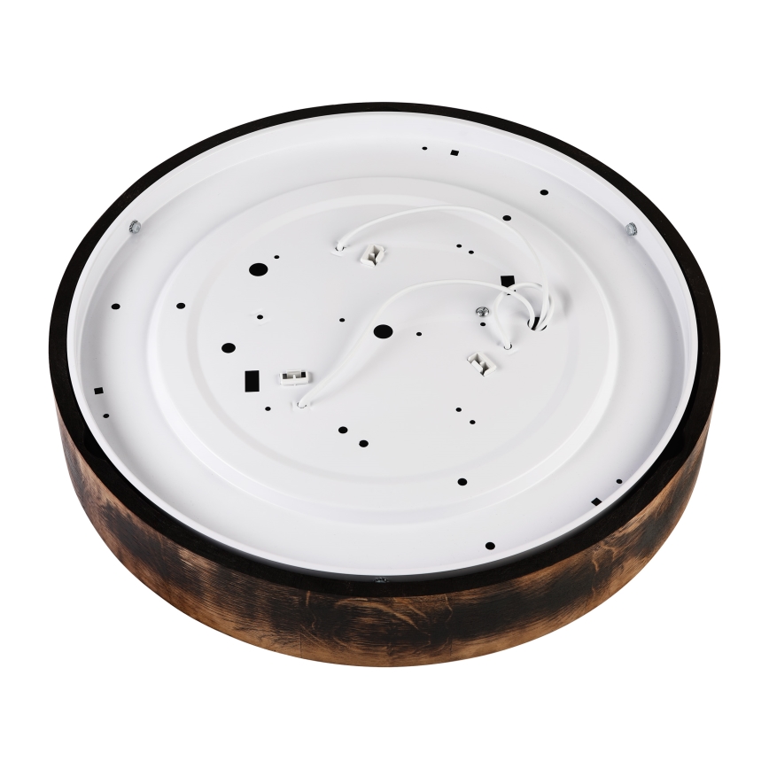 Stropné svietidlo OAK SMOKY 3xE27/15W/230V ø 47,5 cm dub/tmavohnedá