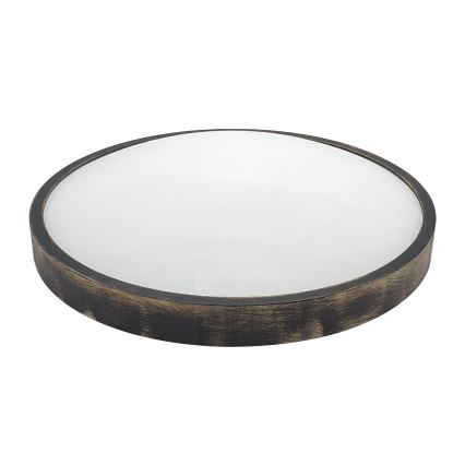 Stropné svietidlo OAK SMOKY SLIM 3xE27/15W/230V pr. 47 cm dub/tmavohnedá