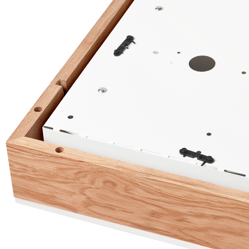 Stropné svietidlo OAK SQUARE 4xE27/15W/230V 39x39 cm dub/biela