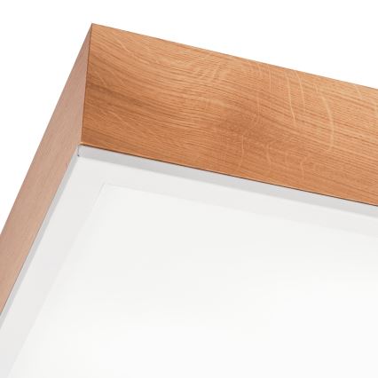 Stropné svietidlo OAK SQUARE 4xE27/15W/230V 48x48 cm dub/biela