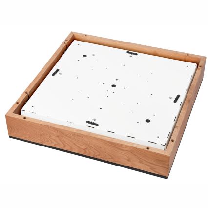 Stropné svietidlo OAK SQUARE 4xE27/15W/230V 48x48 cm dub/čierna