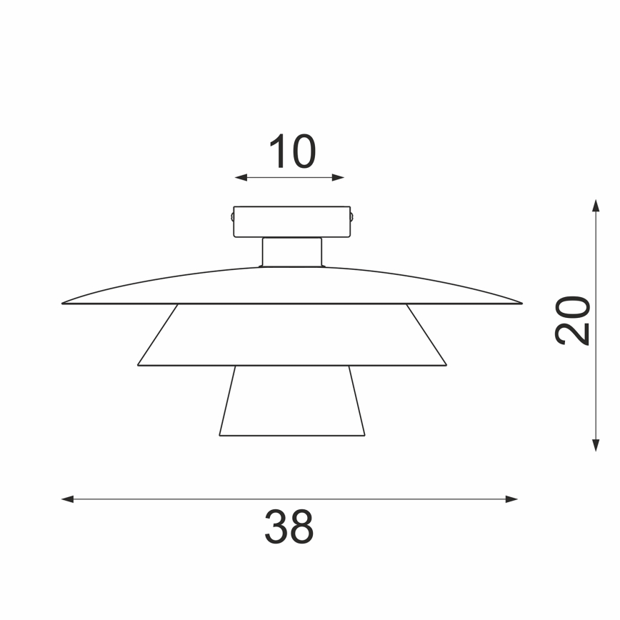 Stropné svietidlo PLATO 1xE27/15W/230V pr. 32 cm bronzové