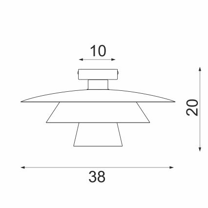 Stropné svietidlo PLATO 1xE27/15W/230V priemer 32 cm biele