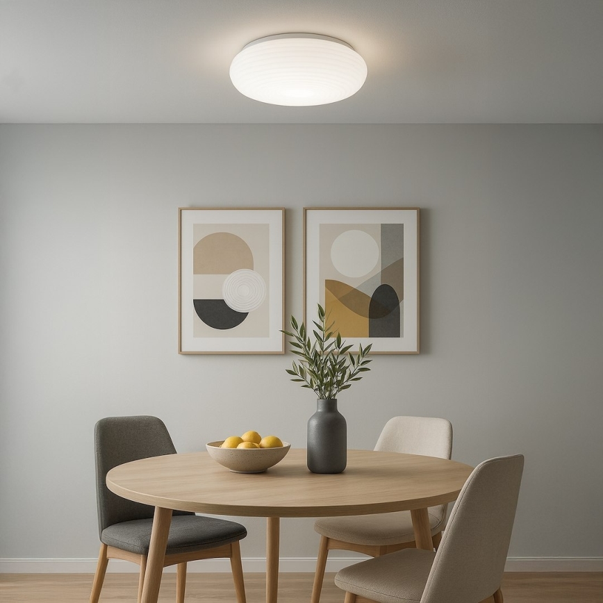 Stropné svietidlo PULSO 3xE27/15W/230V priemer 42 cm biele