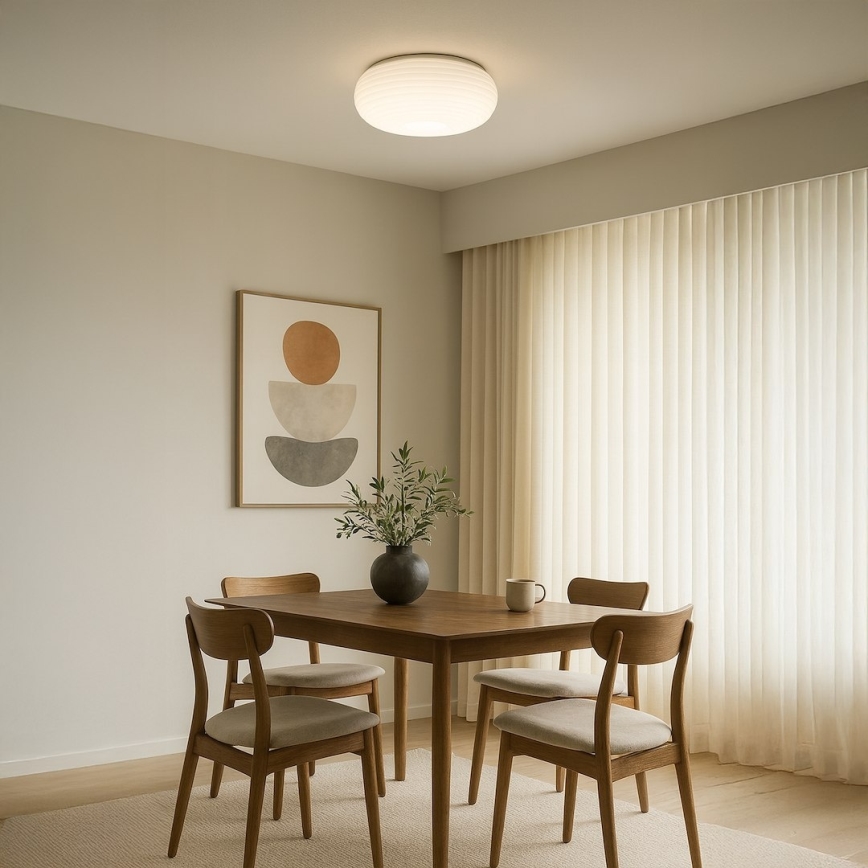 Stropné svietidlo PULSO 3xE27/15W/230V priemer 42 cm biele