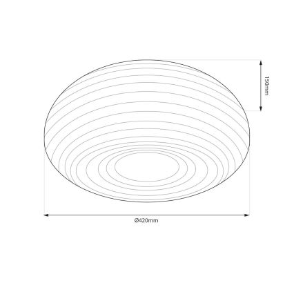 Stropné svietidlo PULSO 3xE27/15W/230V priemer 42 cm biele