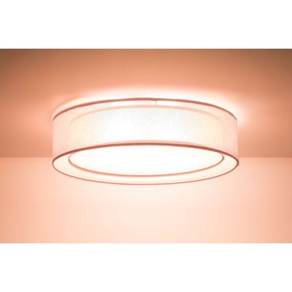 Stropné svietidlo PURO 2xE27/40W/230V pr. 50 cm ružové