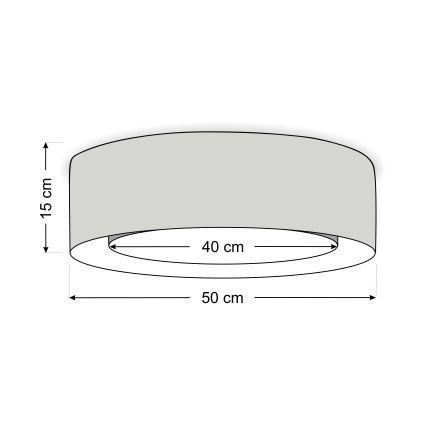 Stropné svietidlo PURO 2xE27/40W/230V pr. 50 cm ružové